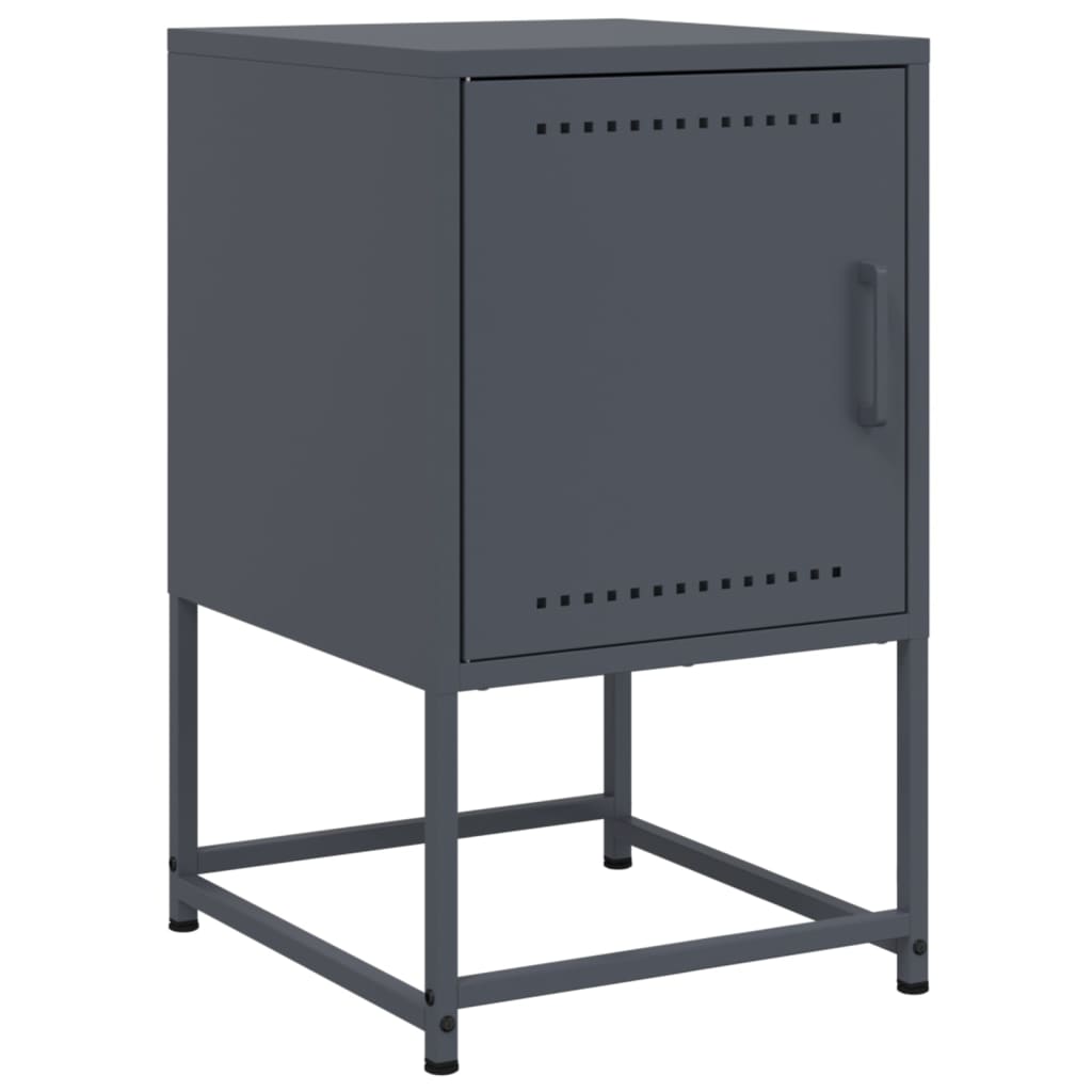 Bedside tables 2 pcs. Anthracite 36x39x60.5 cm steel