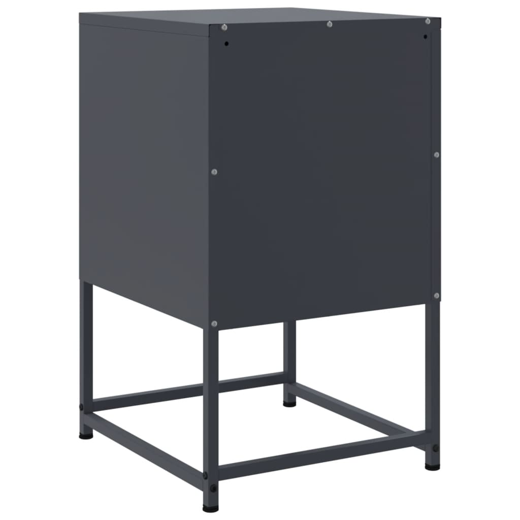 Bedside tables 2 pcs. Anthracite 36x39x60.5 cm steel
