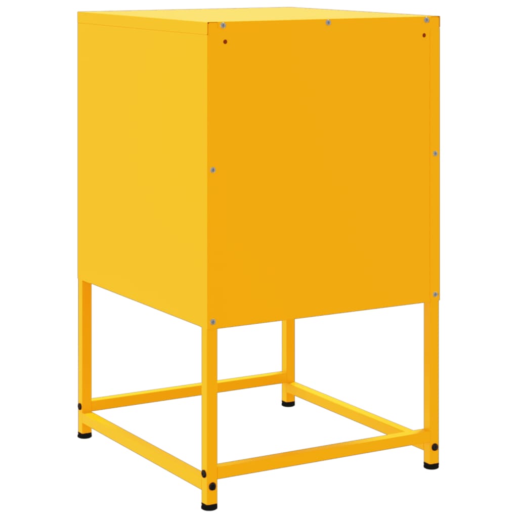 Bedside table mustard yellow 36x39x60.5 cm steel