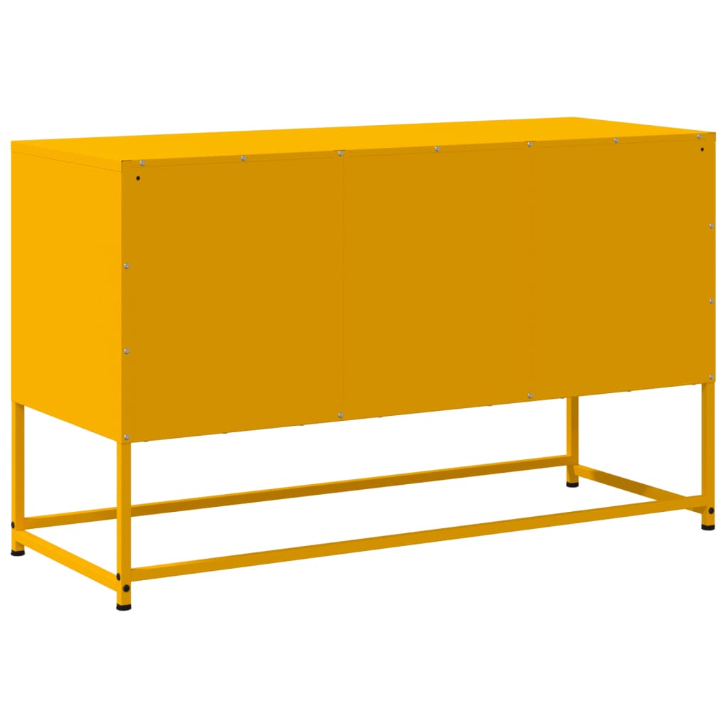 Meuble TV jaune moutarde 100,5x39x60,5 cm en acier