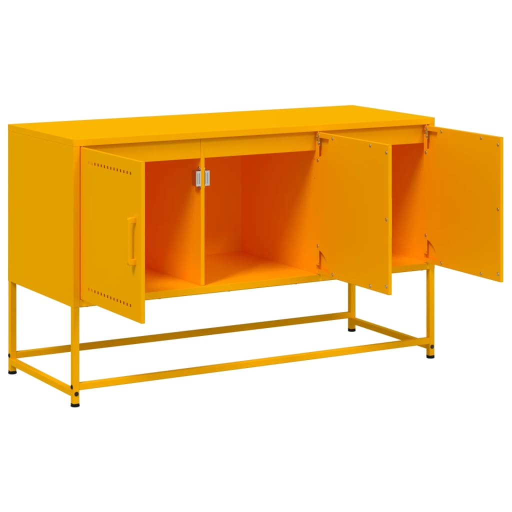 Meuble TV jaune moutarde 100,5x39x60,5 cm en acier