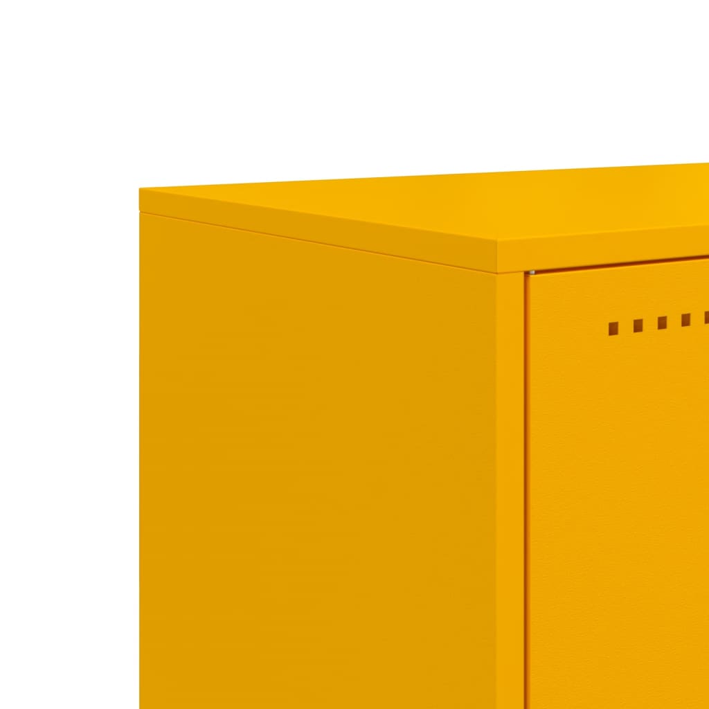 Meuble TV jaune moutarde 100,5x39x60,5 cm en acier