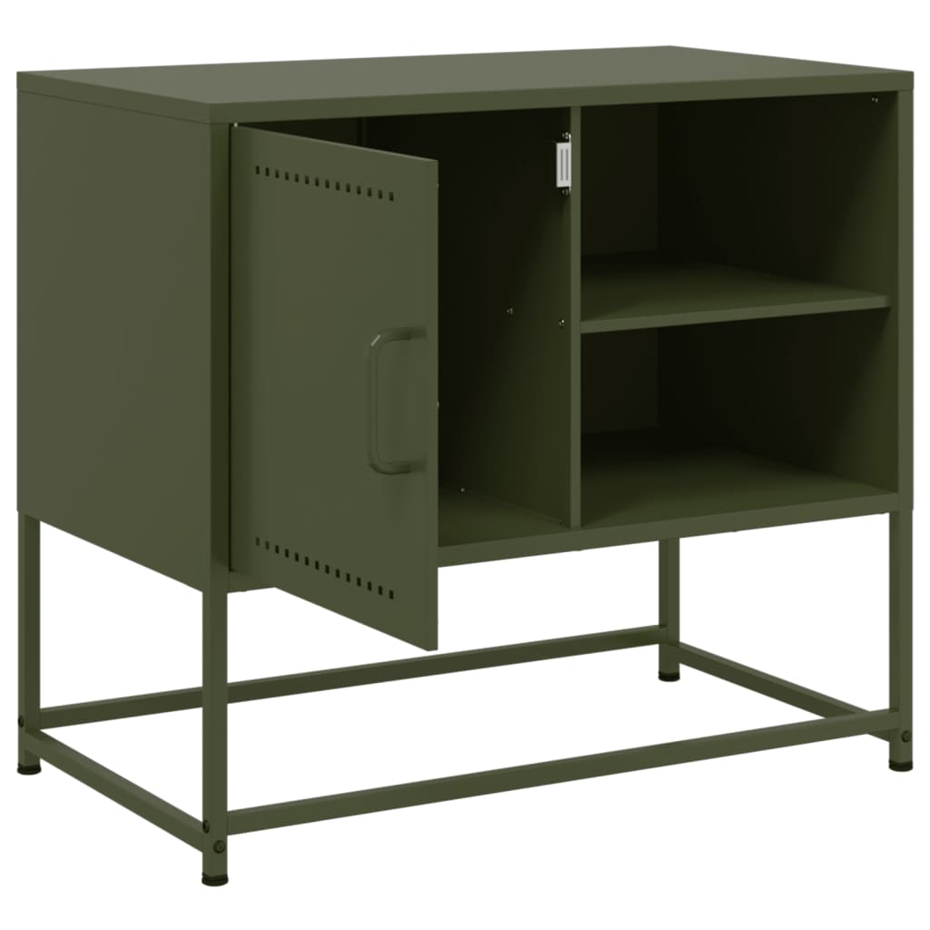 Meuble TV jaune moutarde 100,5x39x60,5 cm en acier