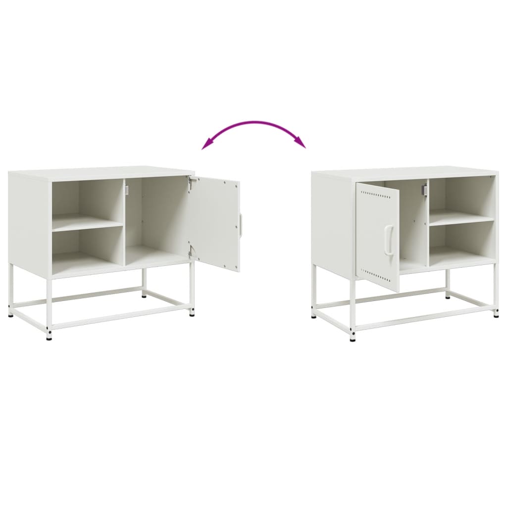 Meuble TV vert olive 100,5x39x60,5 cm en acier