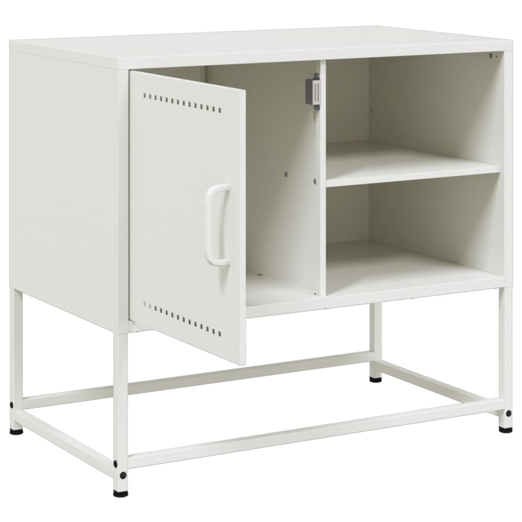 Meuble TV vert olive 100,5x39x60,5 cm en acier
