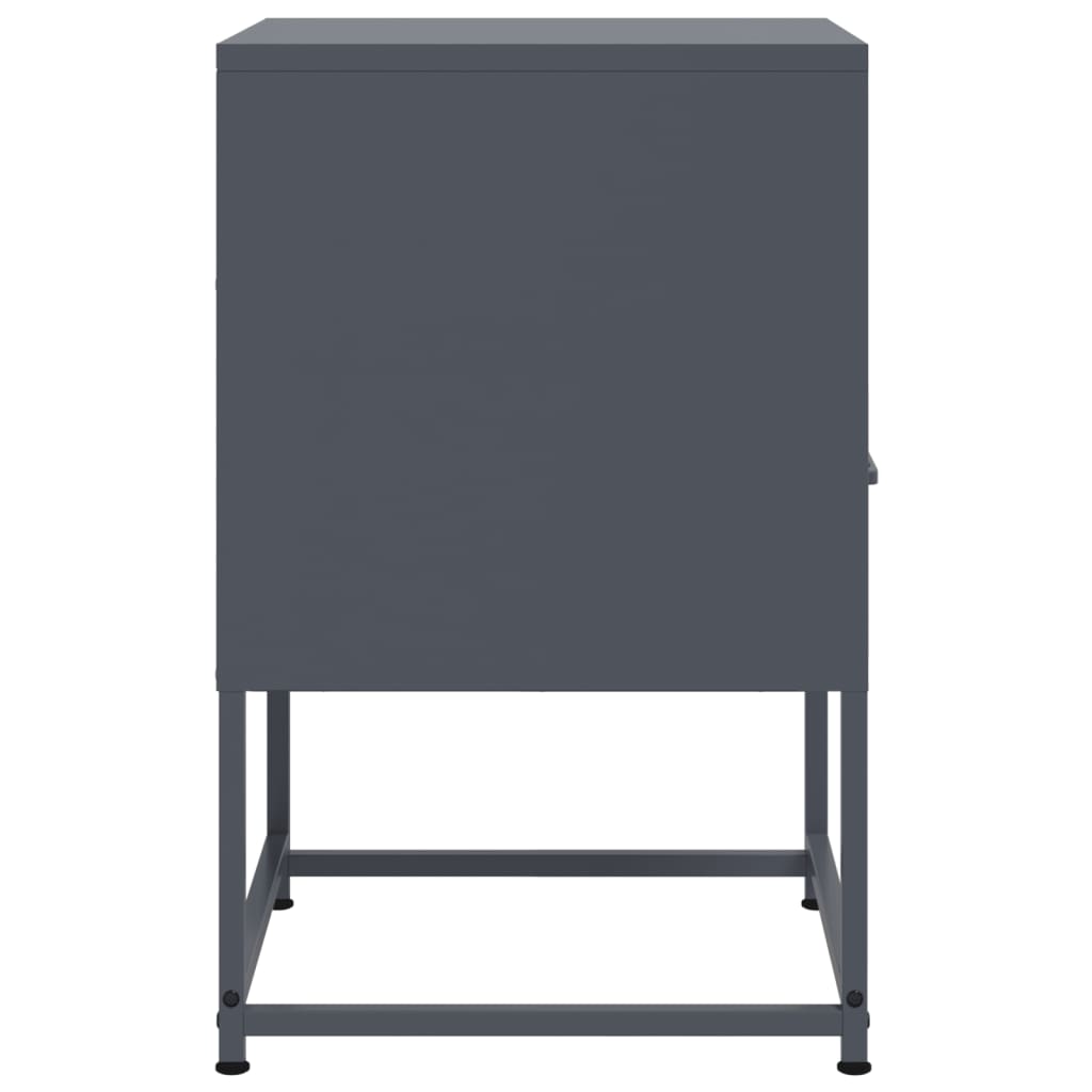 Bedside tables 2 pcs. Anthracite 36x39x60.5 cm steel