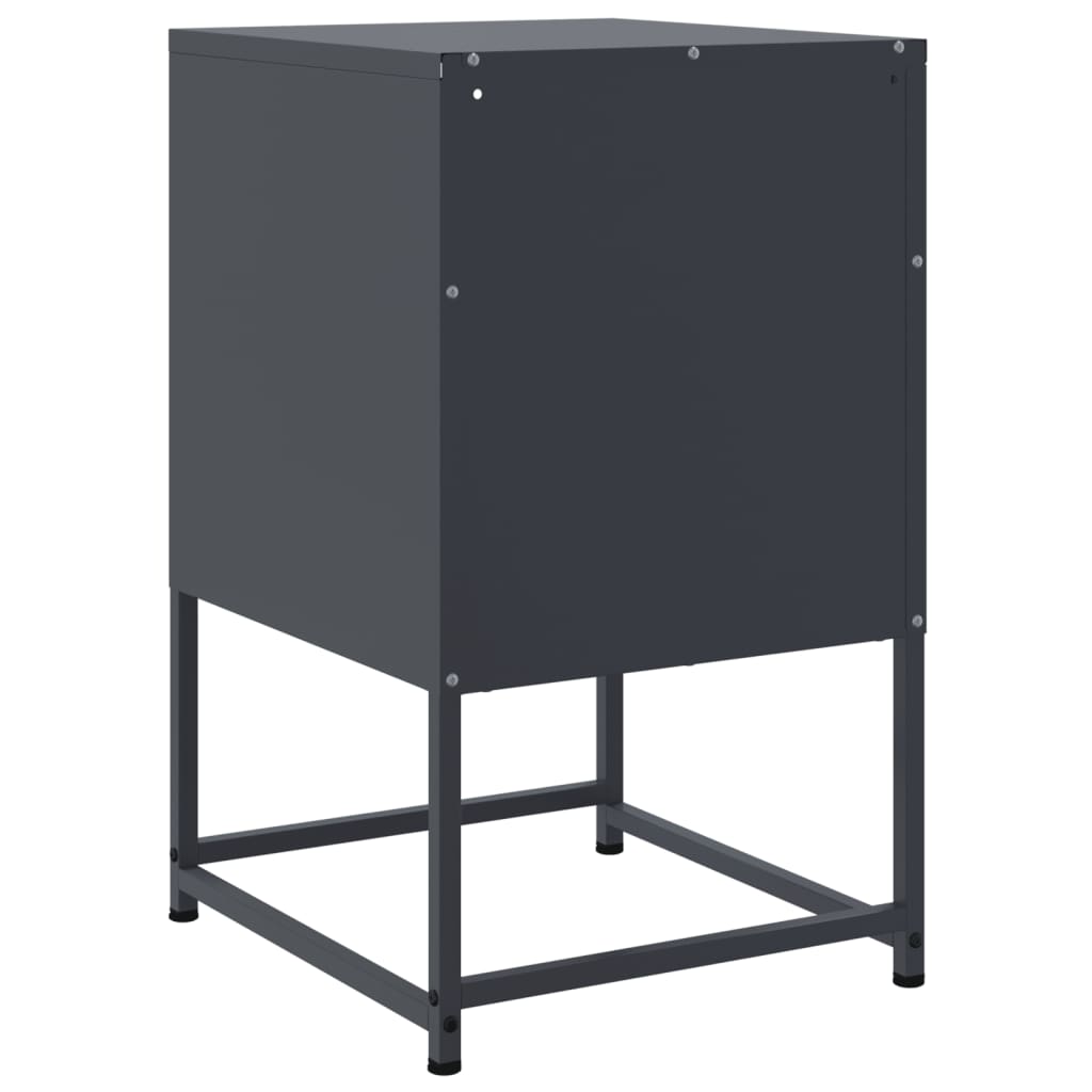 Bedside tables 2 pcs. Anthracite 36x39x60.5 cm steel