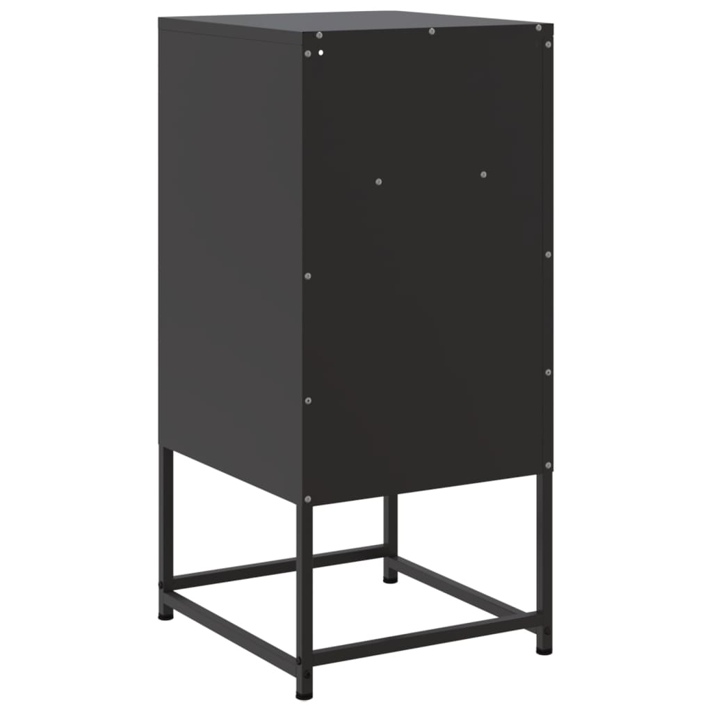 Tables de chevet 2 pcs. Noir 36x39x78 cm acier