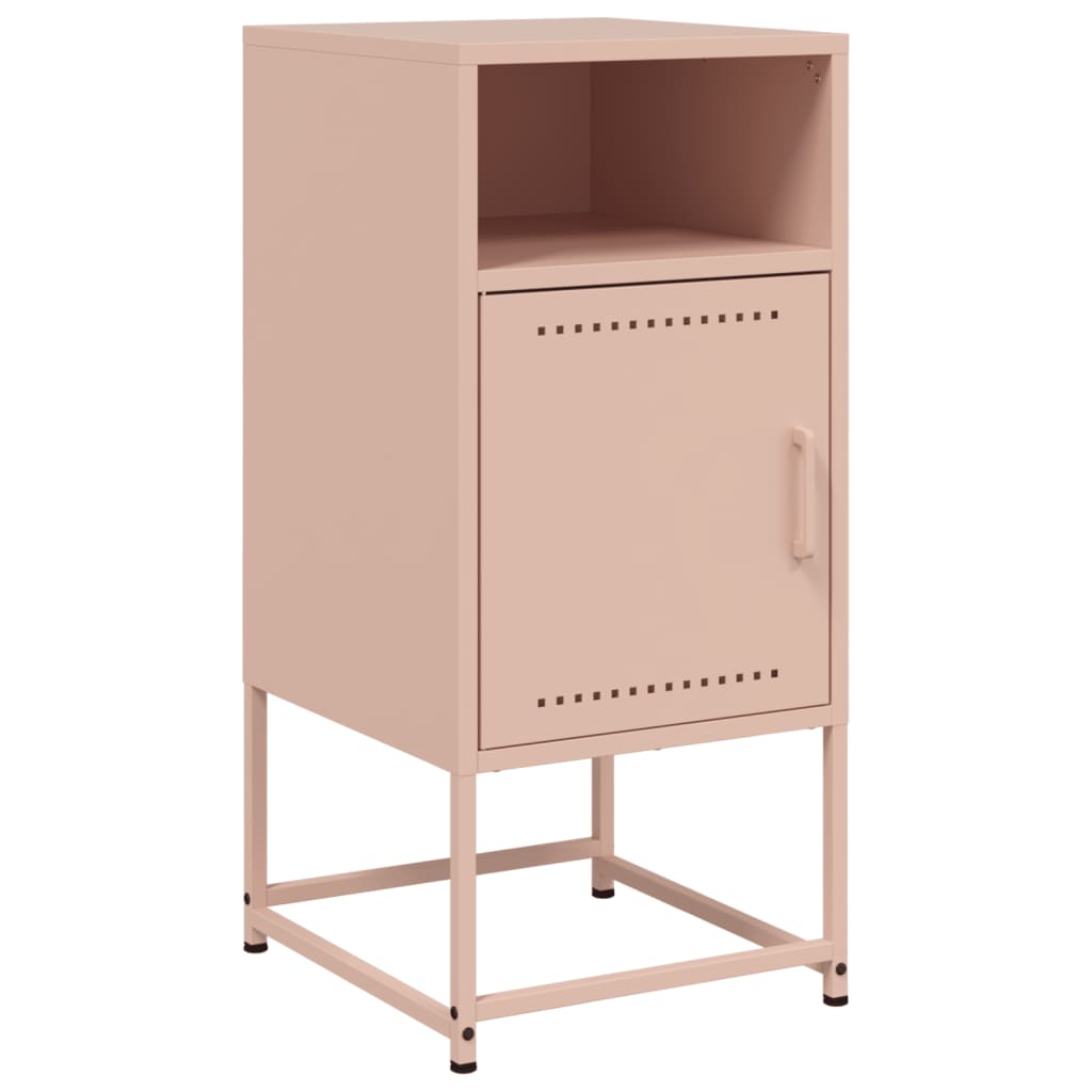 Bedside Table Pink 36x39x78 cm Steel