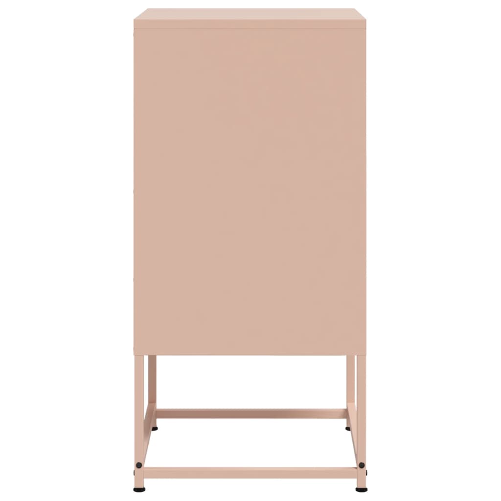 Bedside Table Pink 36x39x78 cm Steel