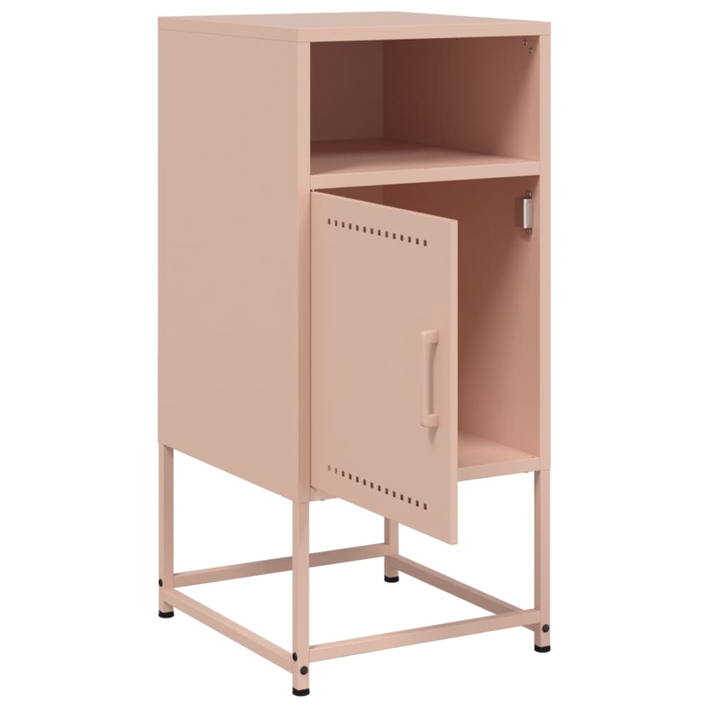 Bedside Table Pink 36x39x78 cm Steel
