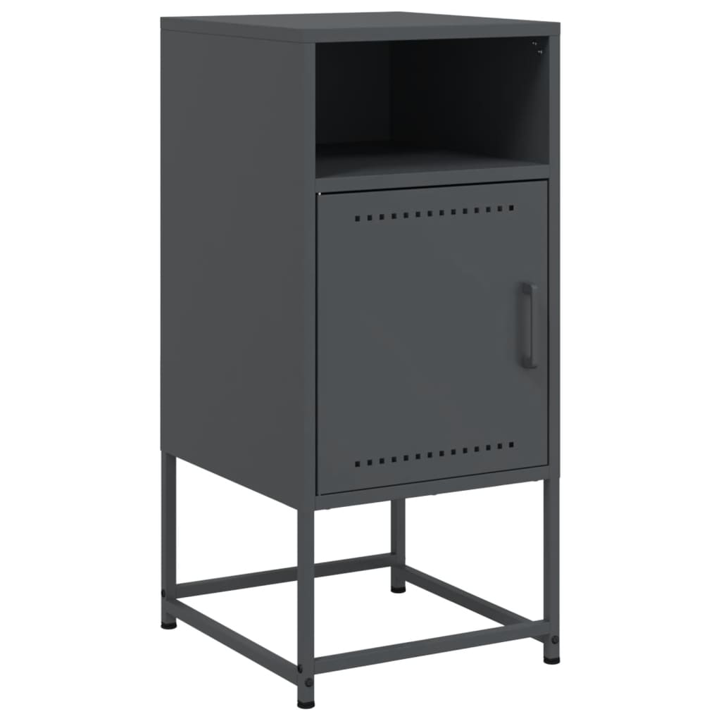 Bedside tables 2 pcs. Anthracite 36x39x78 cm steel