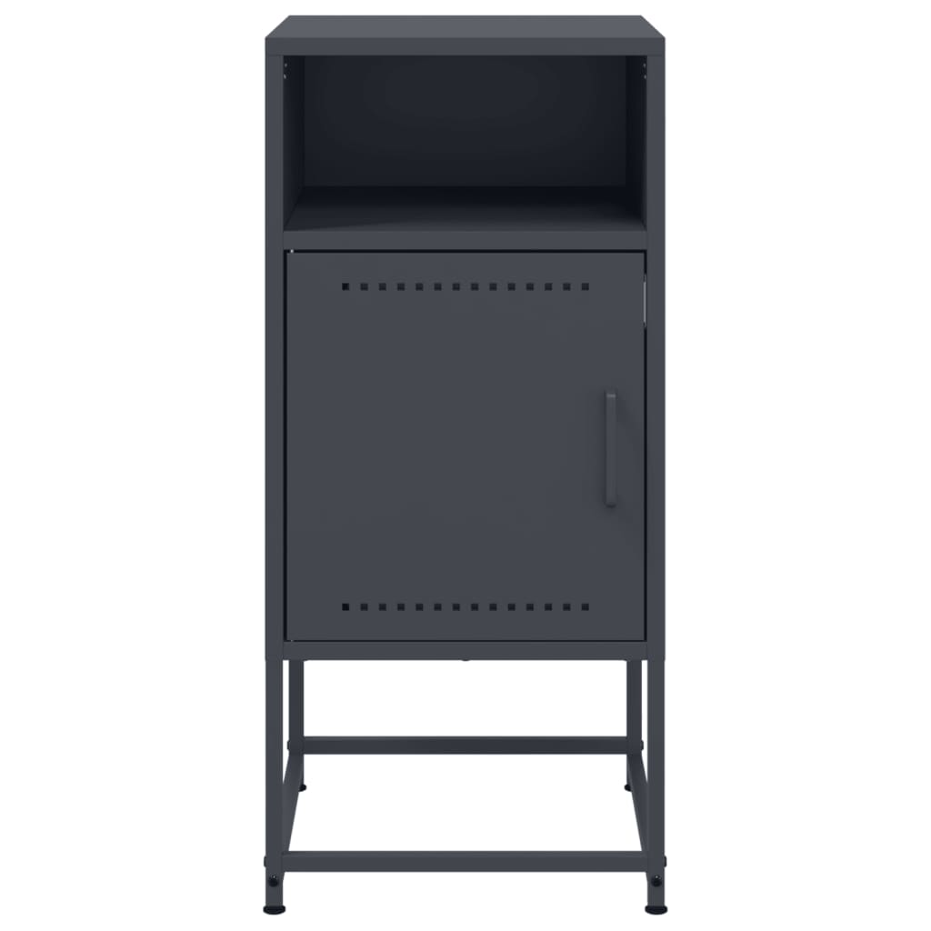 Bedside tables 2 pcs. Anthracite 36x39x78 cm steel