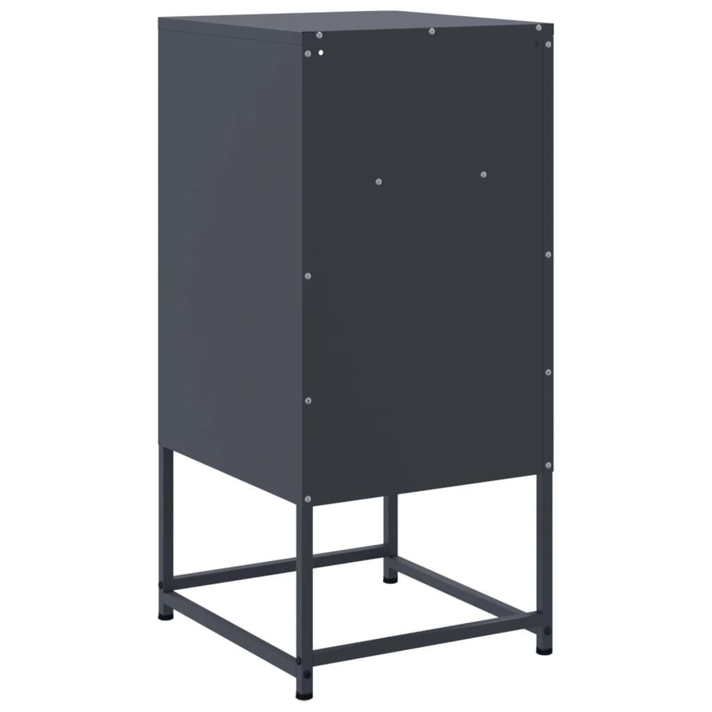 Bedside tables 2 pcs. Anthracite 36x39x78 cm steel