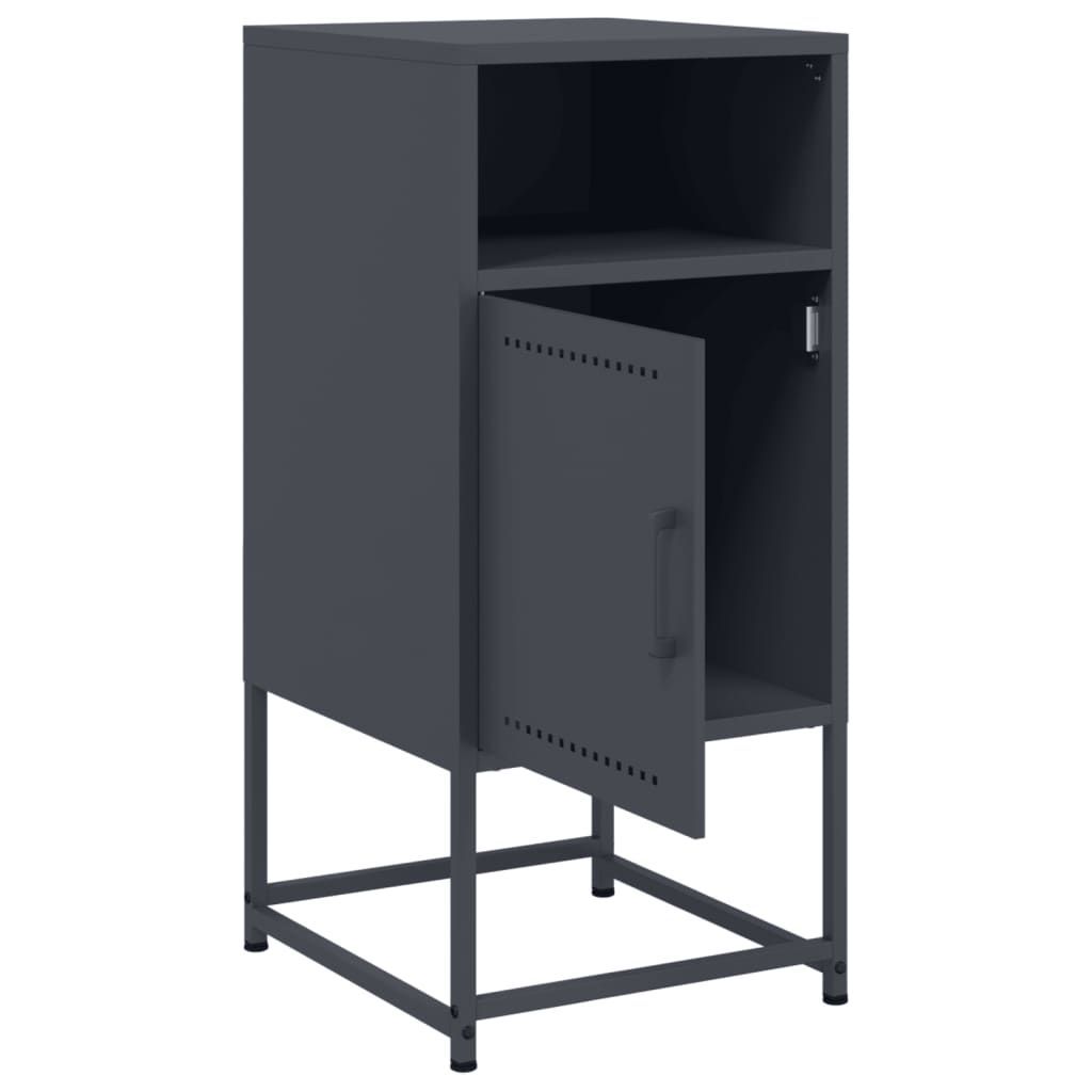 Bedside tables 2 pcs. Anthracite 36x39x78 cm steel