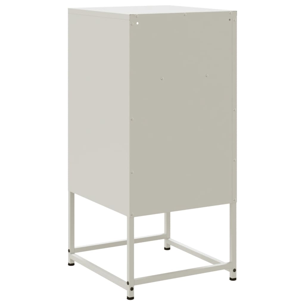 Bedside Table White 36x39x78 cm Steel