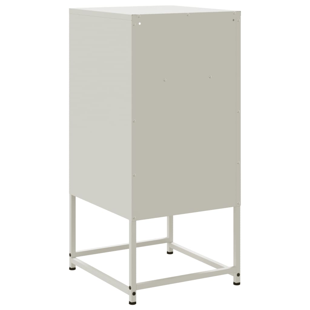 Tables de chevet 2 pcs. Blanc 36x39x78 cm en acier