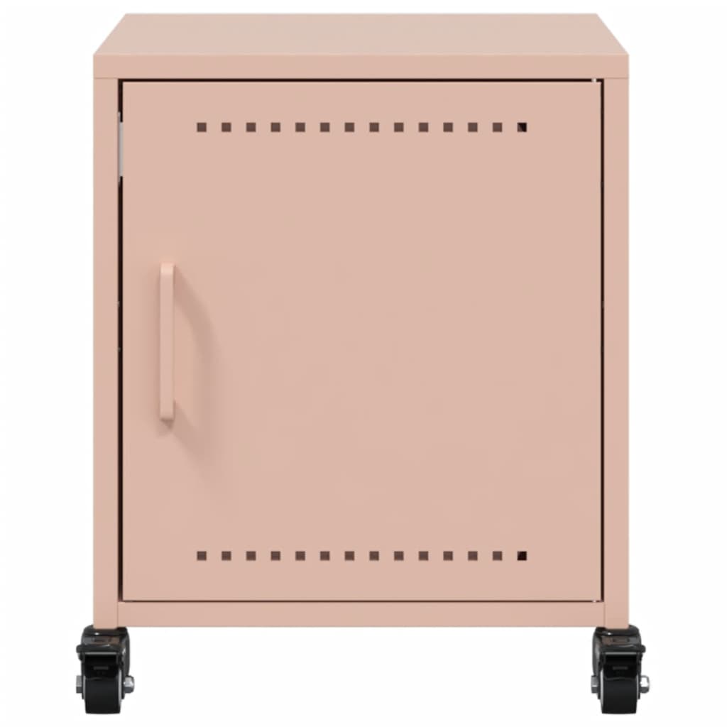 Tables de chevet 2 pcs. Rose 36x39x43,5 cm en acier