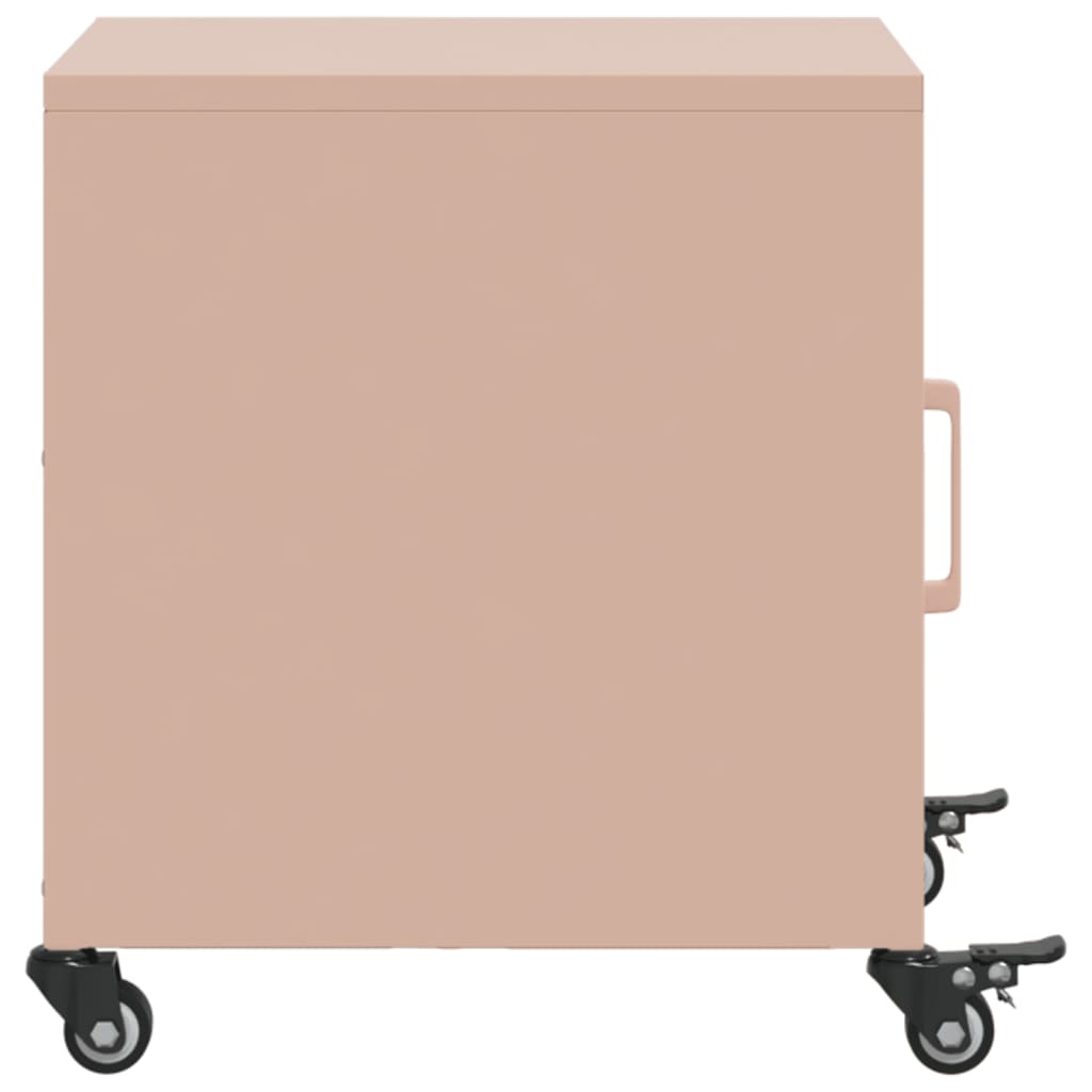 Tables de chevet 2 pcs. Rose 36x39x43,5 cm en acier