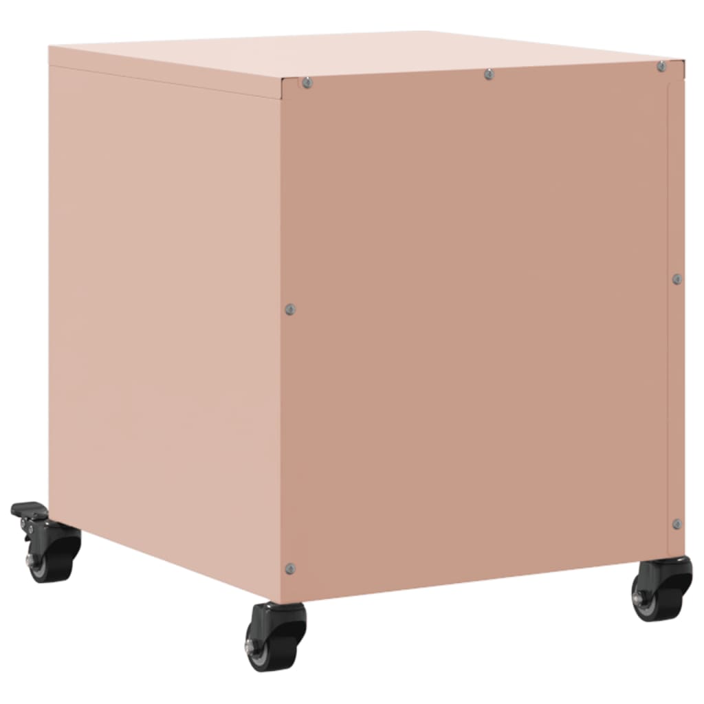Tables de chevet 2 pcs. Rose 36x39x43,5 cm en acier