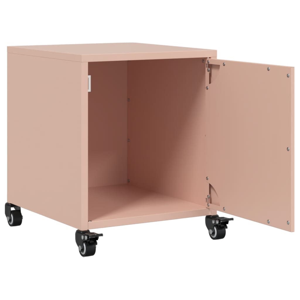 Tables de chevet 2 pcs. Rose 36x39x43,5 cm en acier