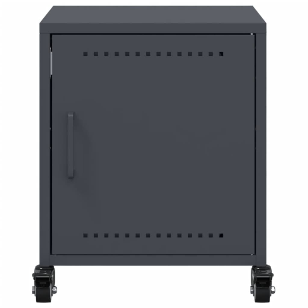 Bedside tables 2 pcs. Anthracite 36x39x43.5 cm steel