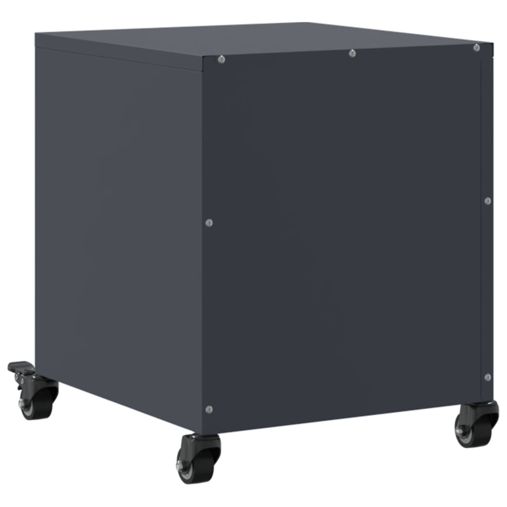 Bedside tables 2 pcs. Anthracite 36x39x43.5 cm steel