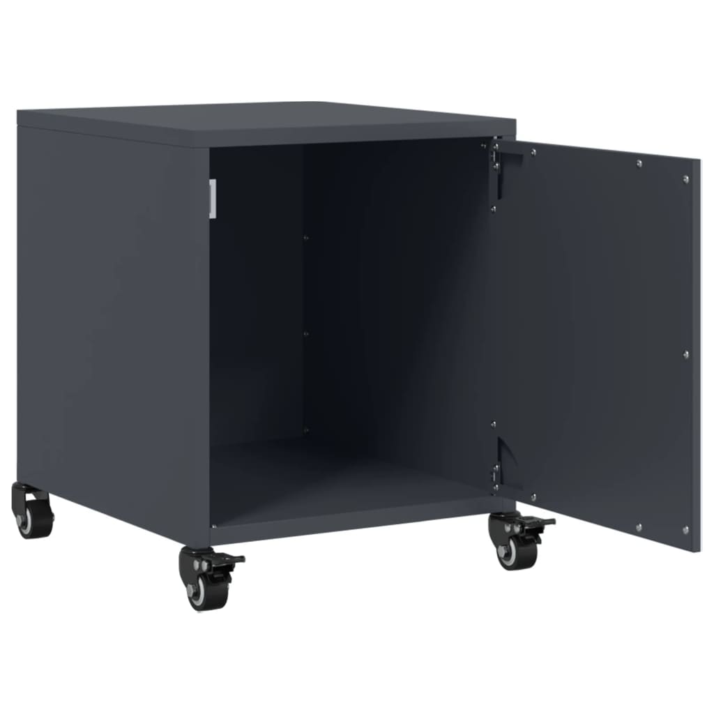 Bedside tables 2 pcs. Anthracite 36x39x43.5 cm steel