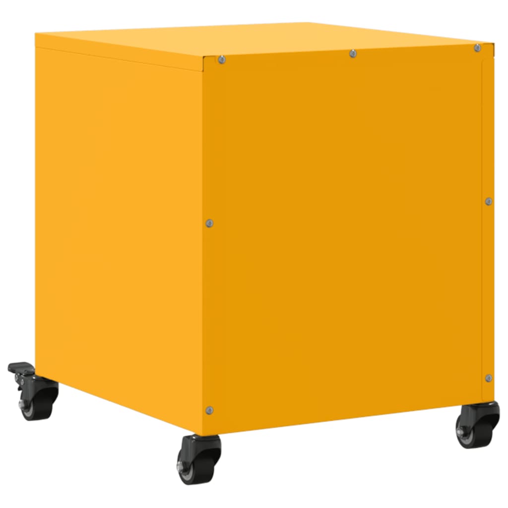 Bedside table mustard yellow 36x39x43.5 cm steel