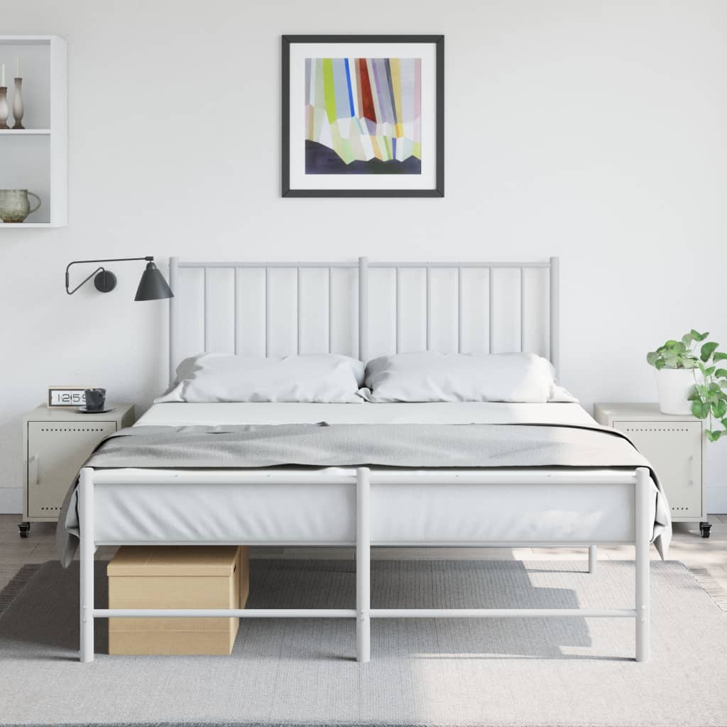 Tables de chevet 2 pcs. Blanc 36x39x43,5 cm en acier
