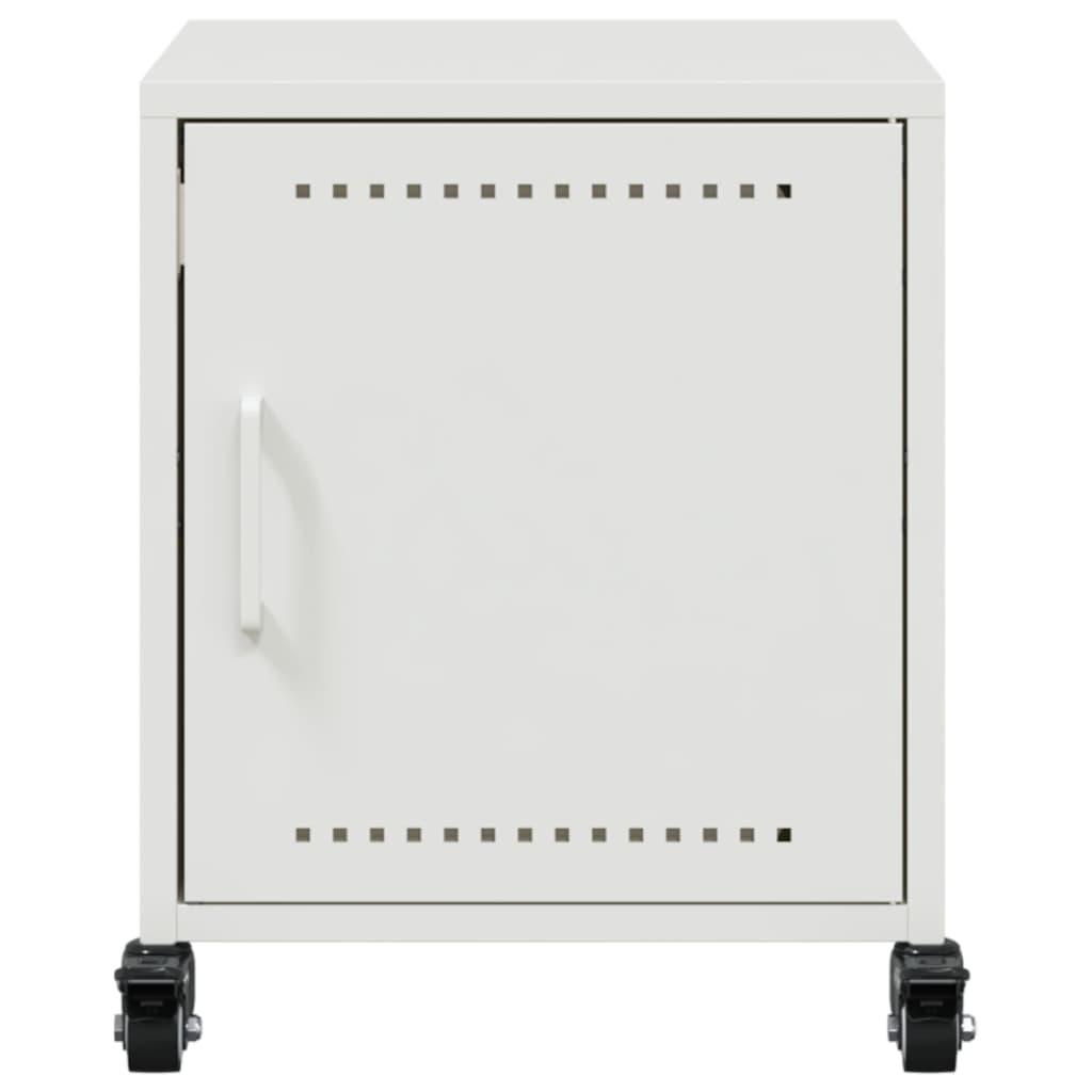 Tables de chevet 2 pcs. Blanc 36x39x43,5 cm en acier