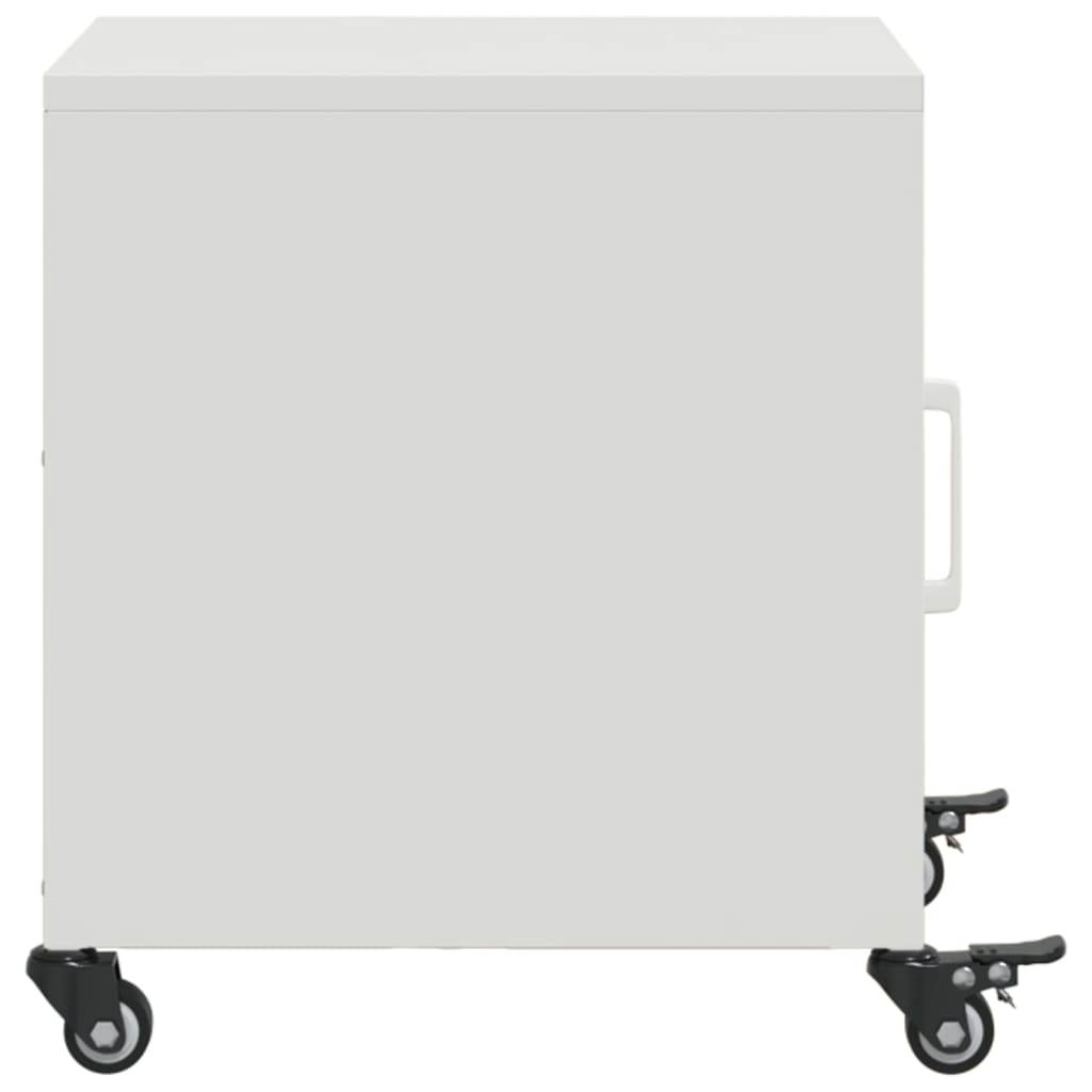 Tables de chevet 2 pcs. Blanc 36x39x43,5 cm en acier