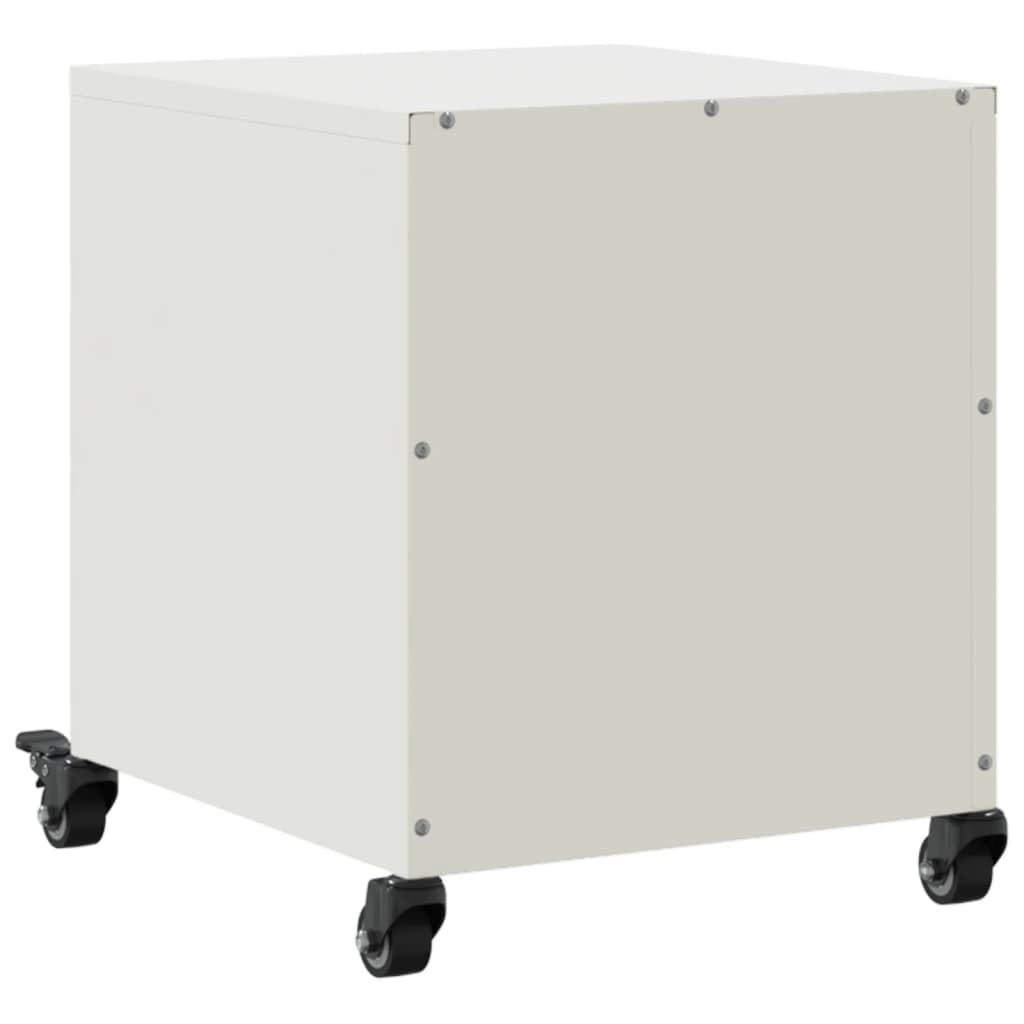 Tables de chevet 2 pcs. Blanc 36x39x43,5 cm en acier