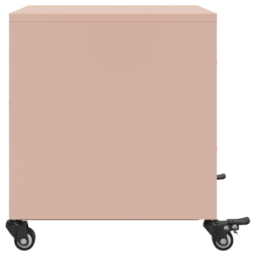 Bedside Table Pink 36x39x43.5 cm Steel