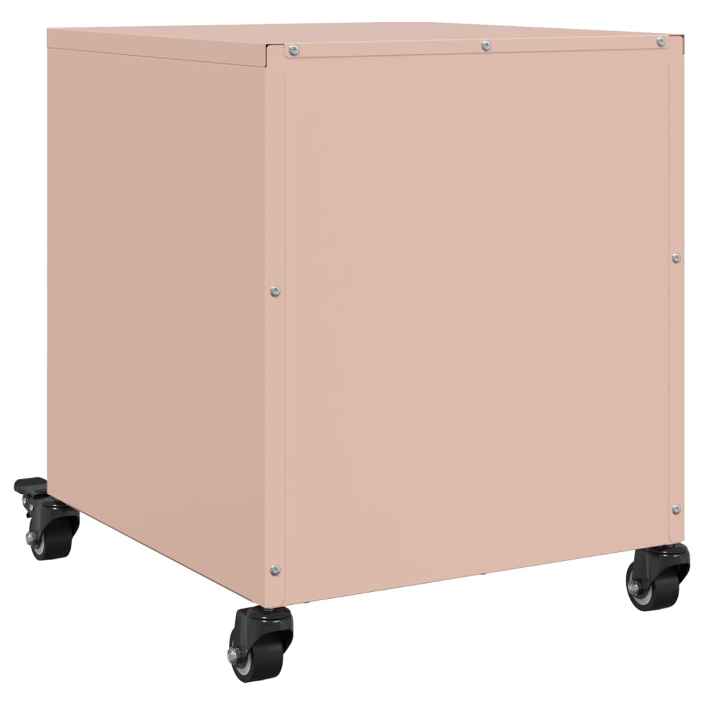 Bedside Table Pink 36x39x43.5 cm Steel