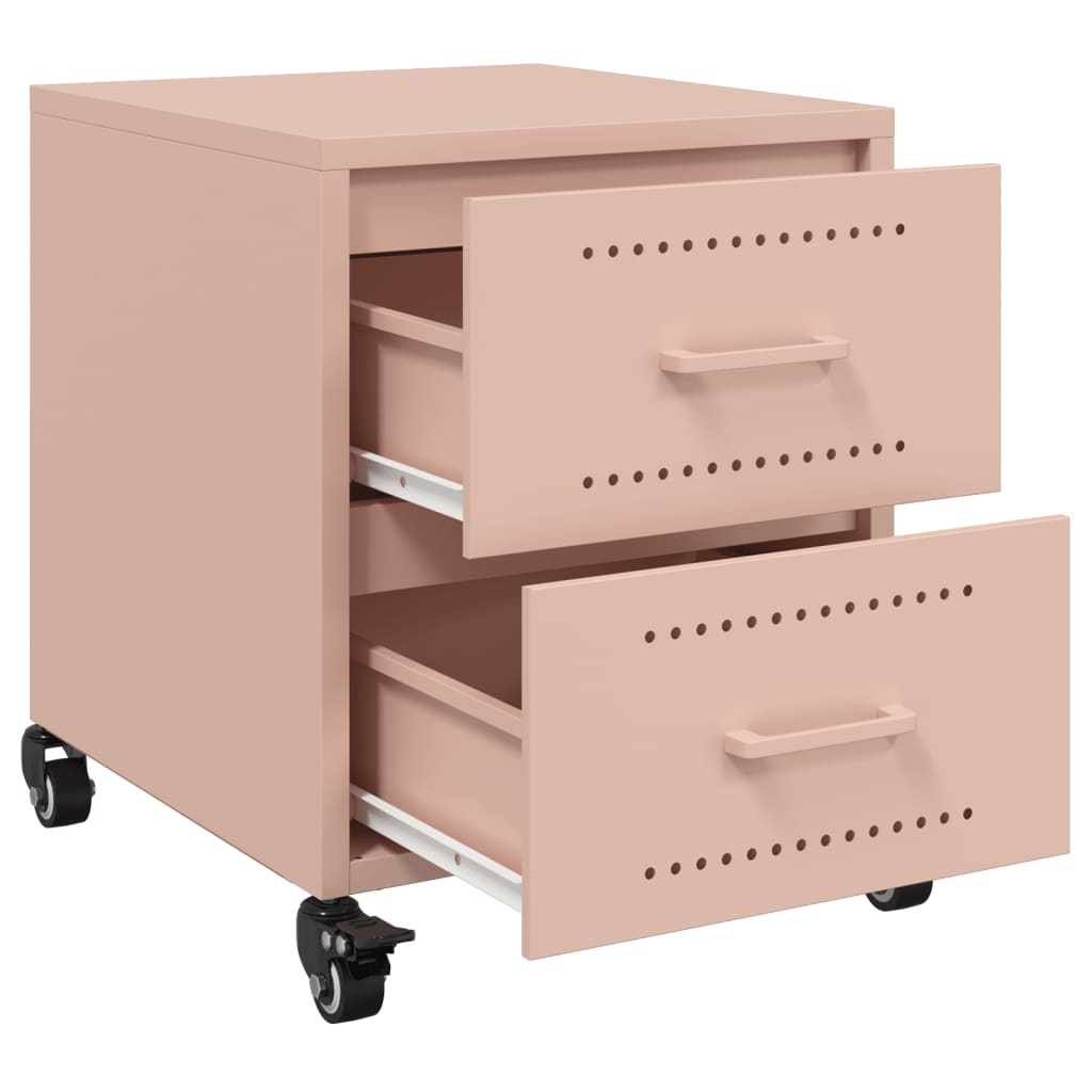 Bedside Table Pink 36x39x43.5 cm Steel