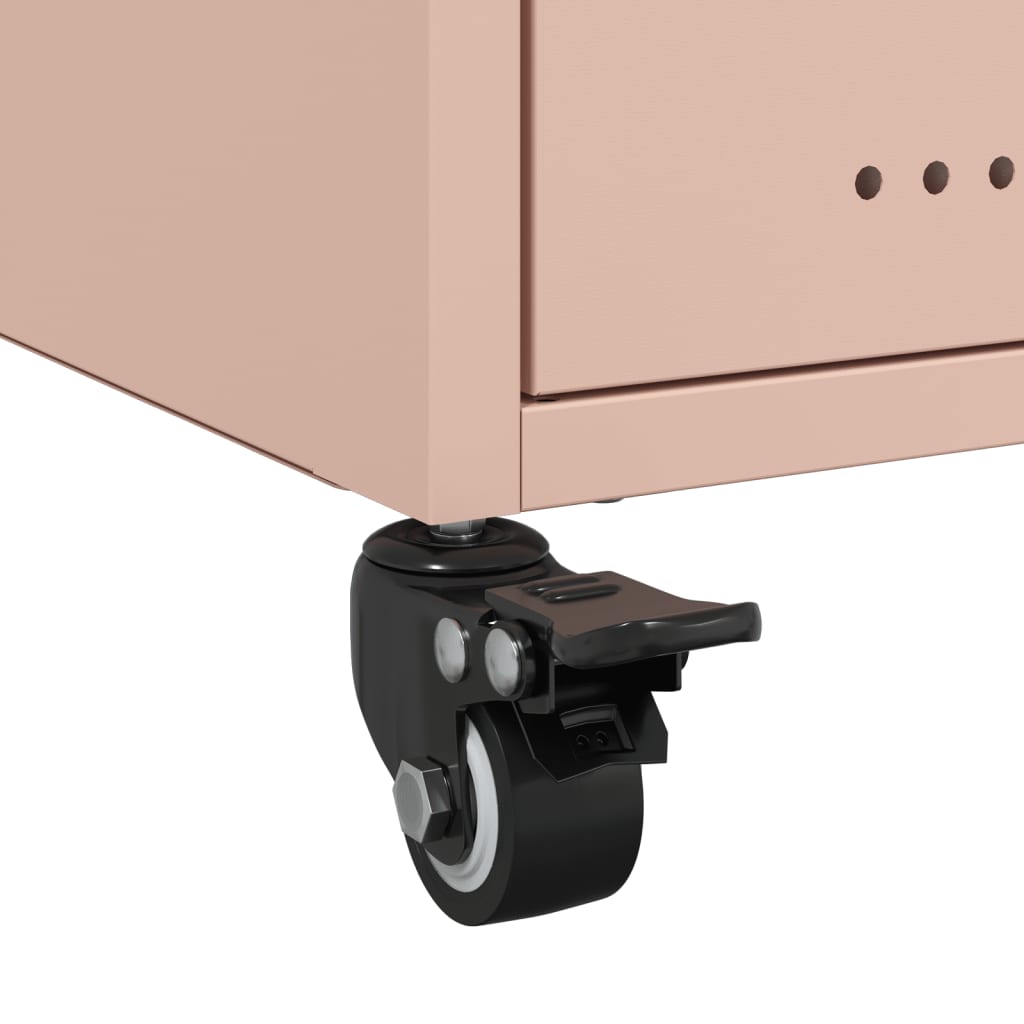 Bedside Table Pink 36x39x43.5 cm Steel