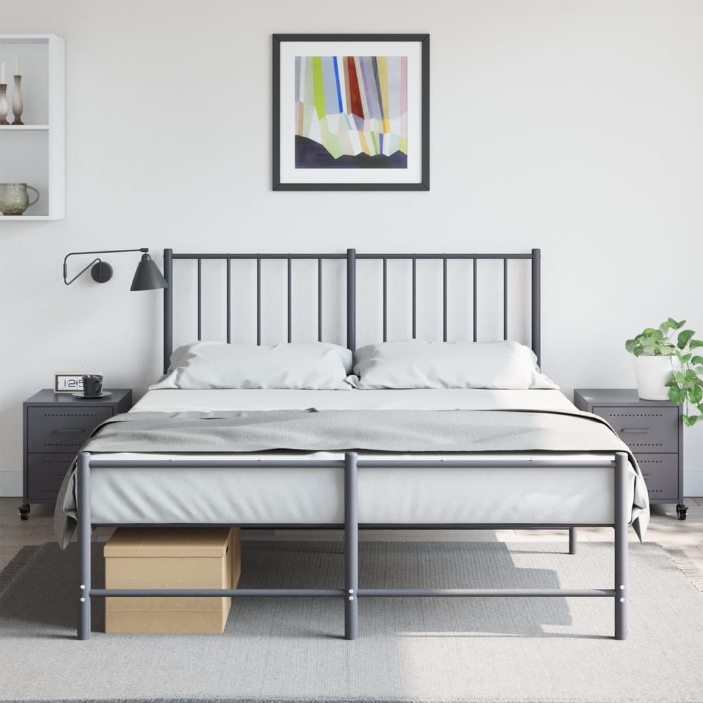 Bedside tables 2 pcs. Anthracite 36x39x43.5 cm steel