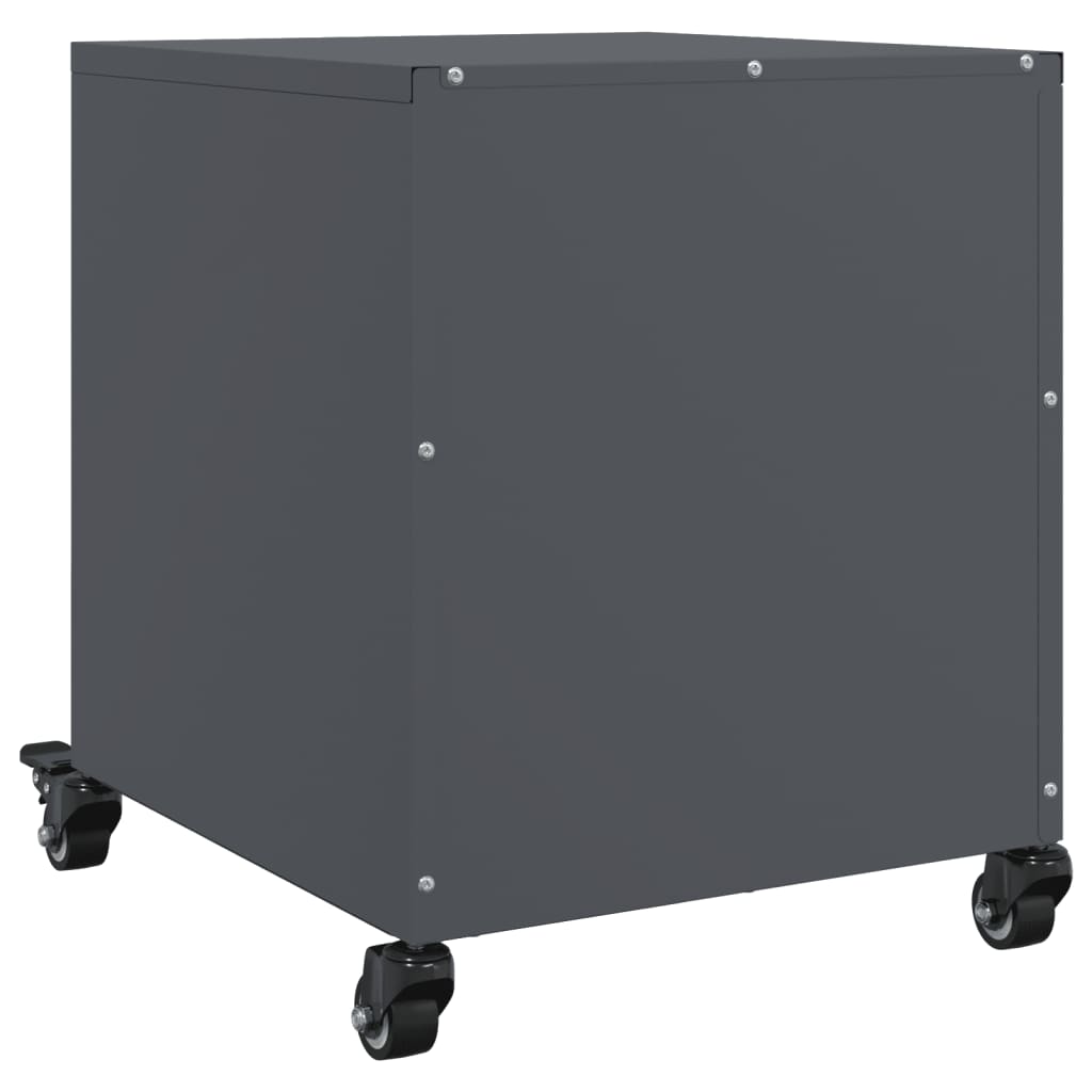 Bedside tables 2 pcs. Anthracite 36x39x43.5 cm steel