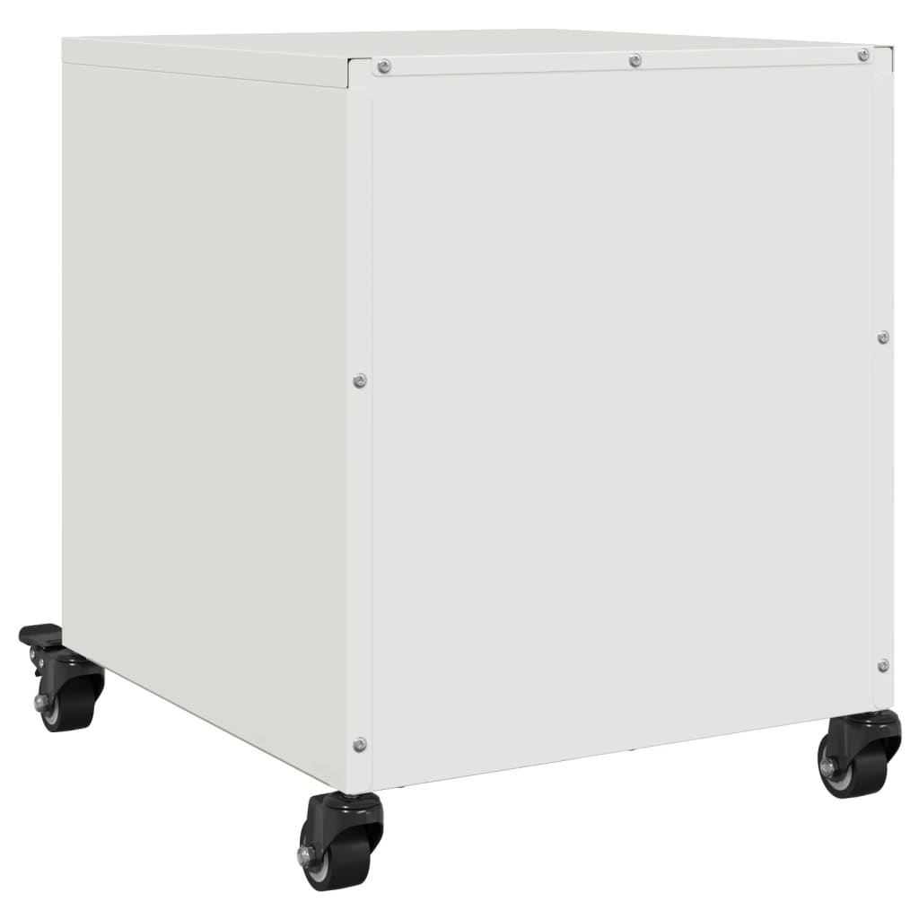 Tables de chevet 2 pcs. Blanc 36x39x43,5 cm en acier