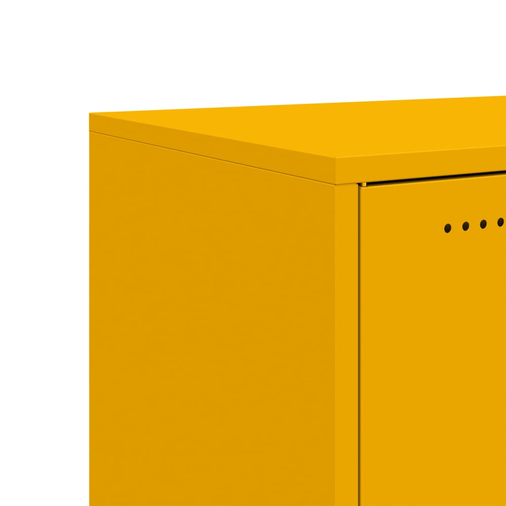 Meuble TV jaune moutarde 68x39x43,5 cm en acier