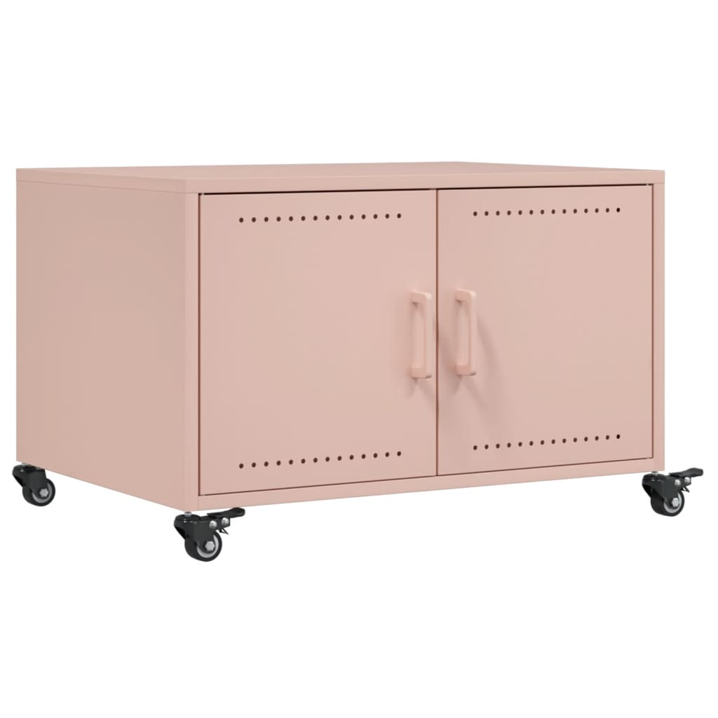 Coffee Table Pink 68x50x43.5 cm Steel