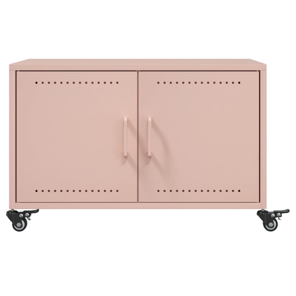 Coffee Table Pink 68x50x43.5 cm Steel