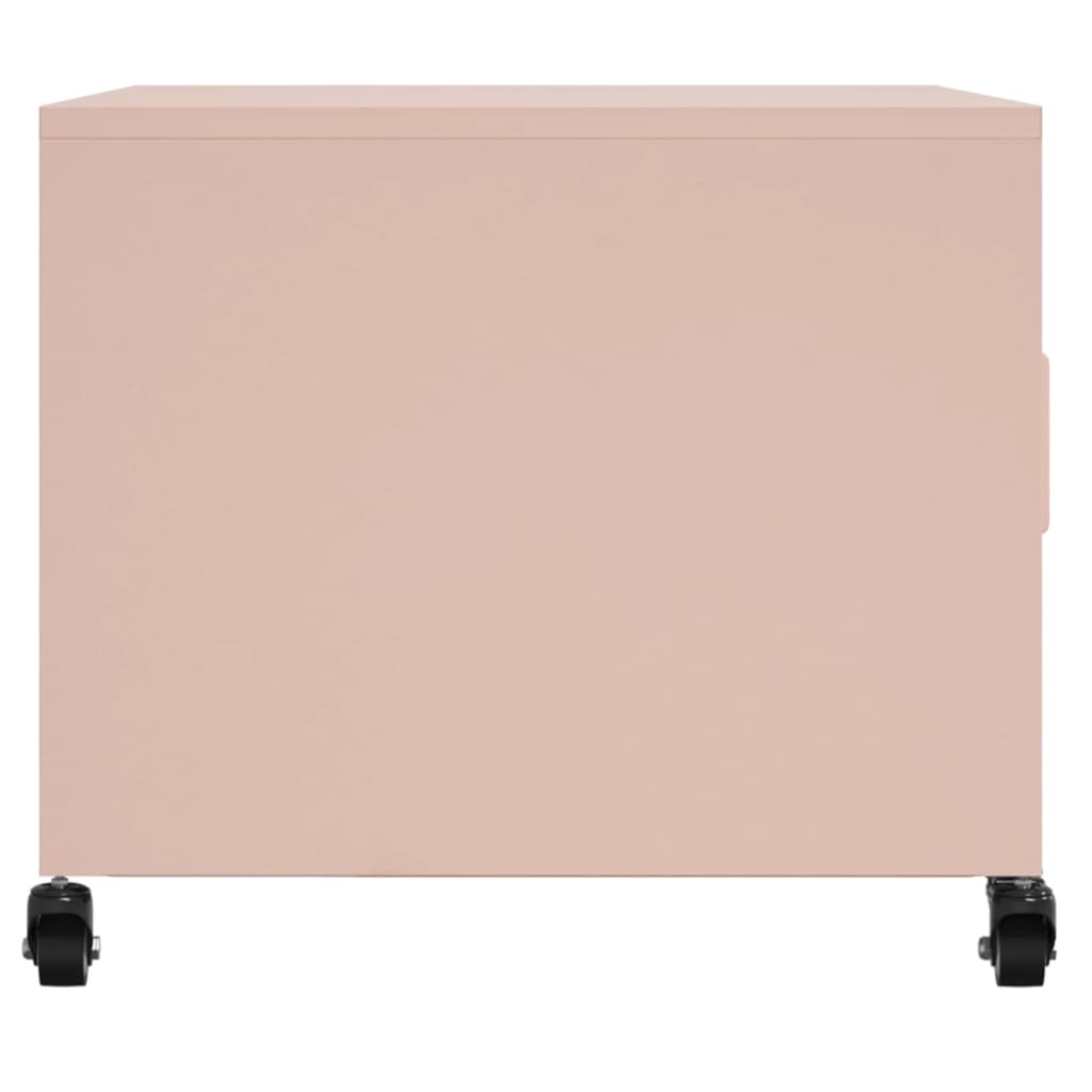 Coffee Table Pink 68x50x43.5 cm Steel