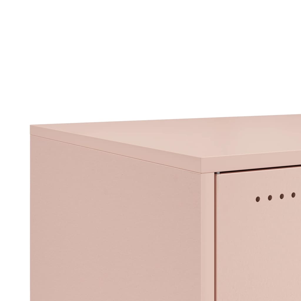 Coffee Table Pink 68x50x43.5 cm Steel