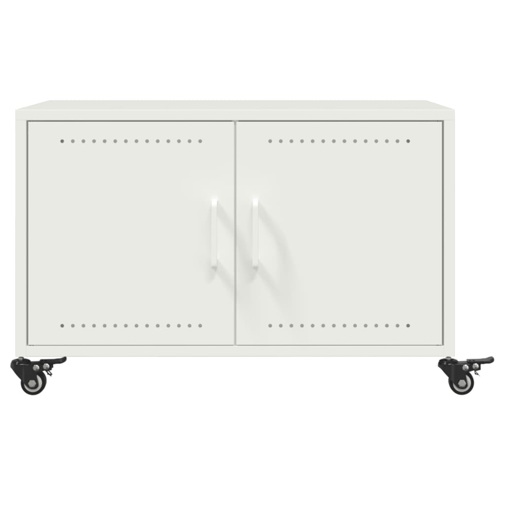 Coffee Table White 68x50x43.5 cm Steel