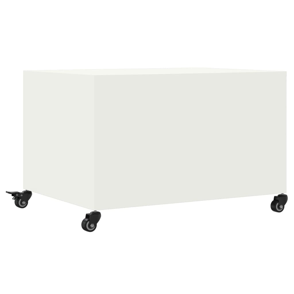 Coffee Table White 68x50x43.5 cm Steel