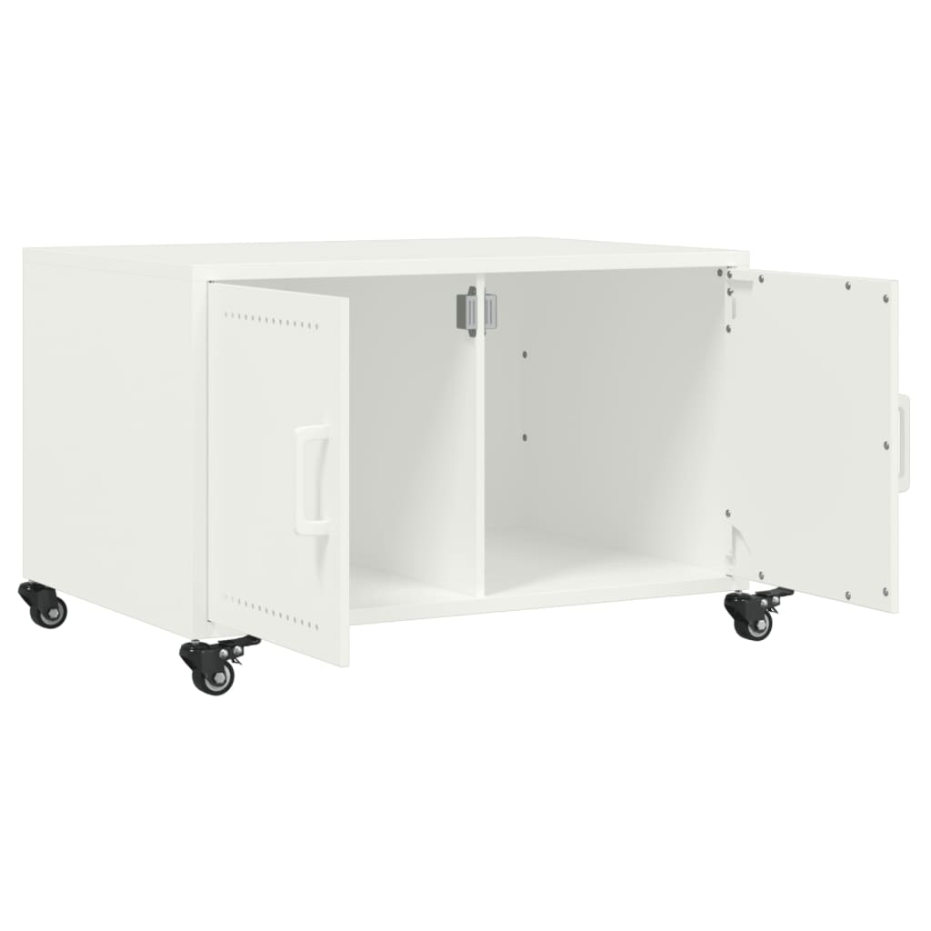 Coffee Table White 68x50x43.5 cm Steel