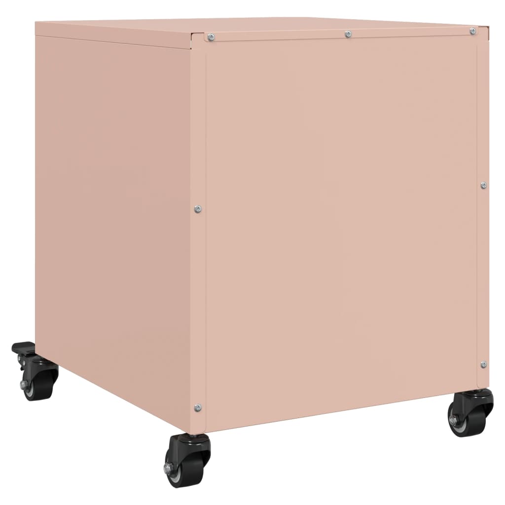 Bedside Table Pink 36x39x43.5 cm Steel