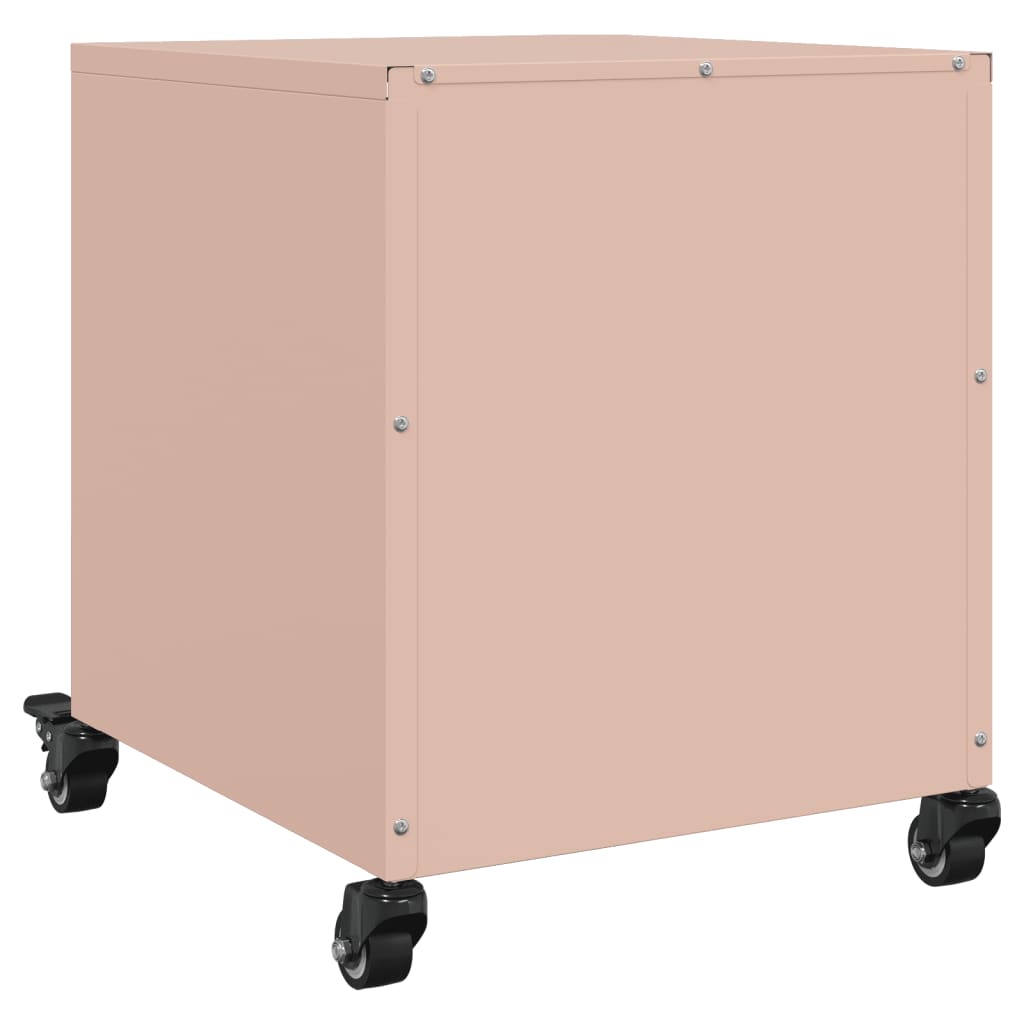 Tables de chevet 2 pcs. Rose 36x39x43,5 cm en acier